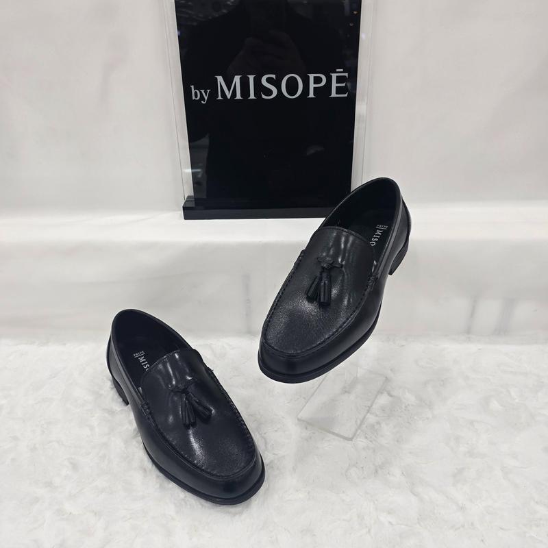 By 男性タッセルポイントローファー 122HT439SD202 BLACK 1 JJ