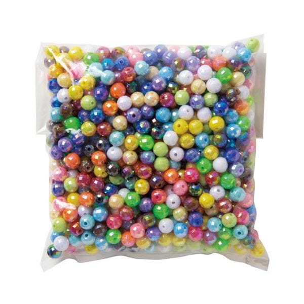 （まとめ）オーロラカットビーズ8mmカラーミックス[x2セット]