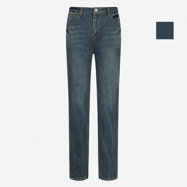 共用バックポケット切開ボンディングスリムフィットジーンズ(NQI826)