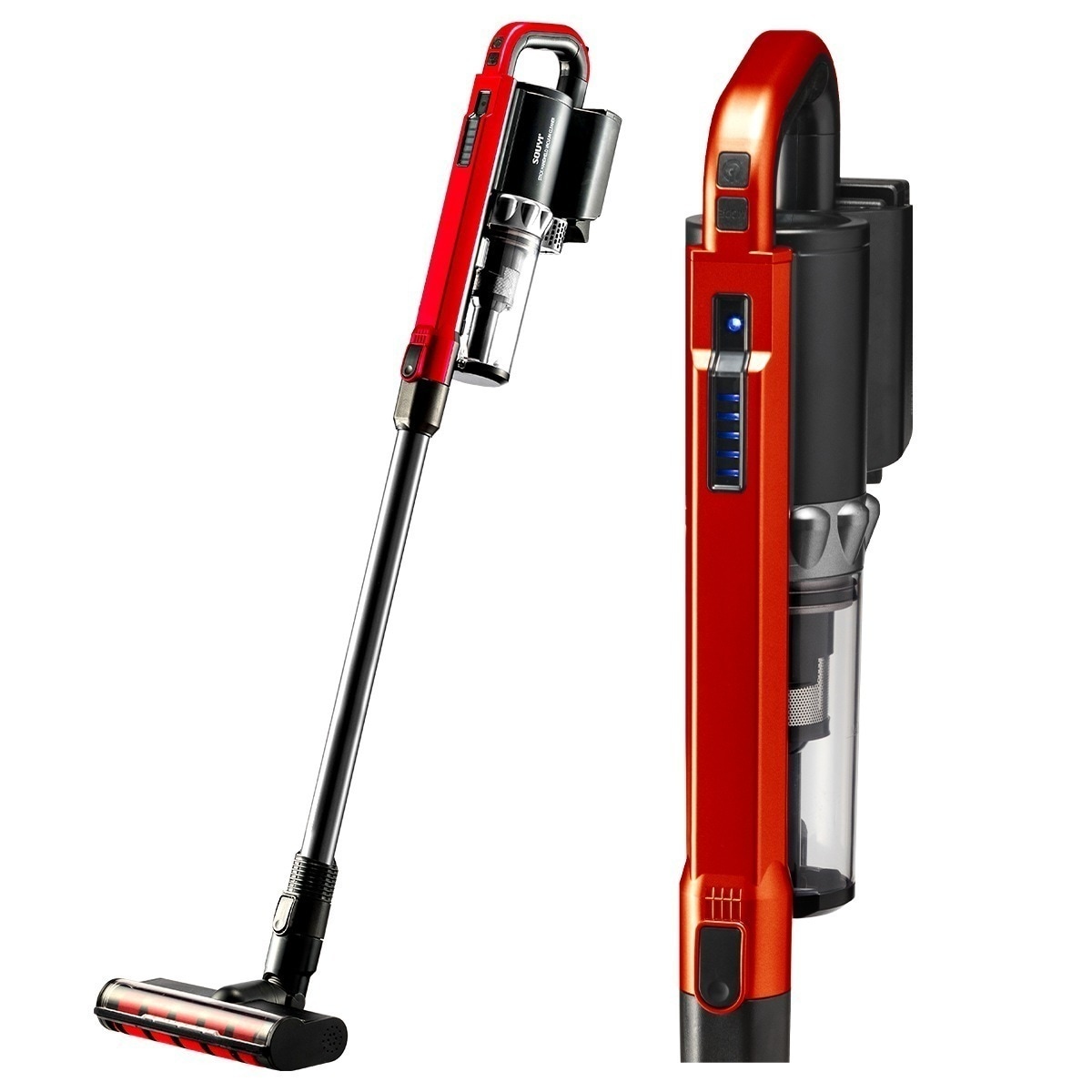 コードレスサイクロンクリーナー レッド SY-105N-RD コードレス掃除機 サイクロン掃除機 2way ハンディ スティック 充電式 コンパクト クリーナー サイクロン お