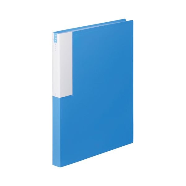 （まとめ） TANOSEE クリヤーブック（クリアブック） A4タテ 36ポケット 背幅24mm ブルー 1セット（10冊） 10セット