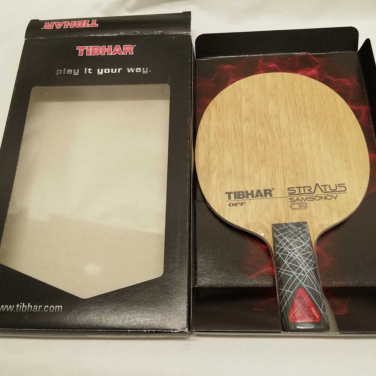 【中古・未使用品】ティバー ストラタス サムソノフカーボン 中国式 卓球ラケット STRATUS SAMSONOV CB TIBHAR