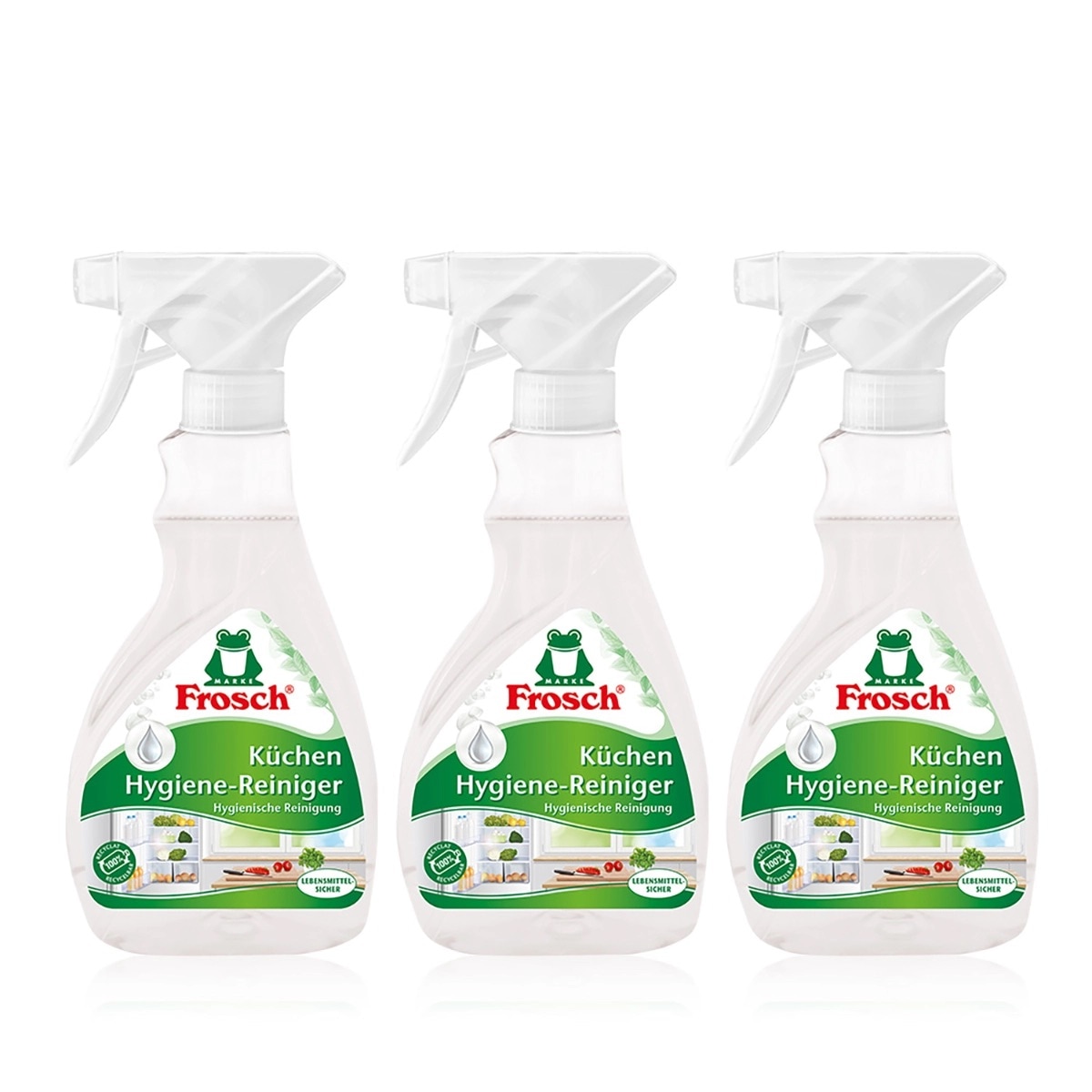 【抗菌&消臭】冷蔵庫・電子レンジ・キッチン用クリーナー 300ml × 3本(食品まわりも安心!)