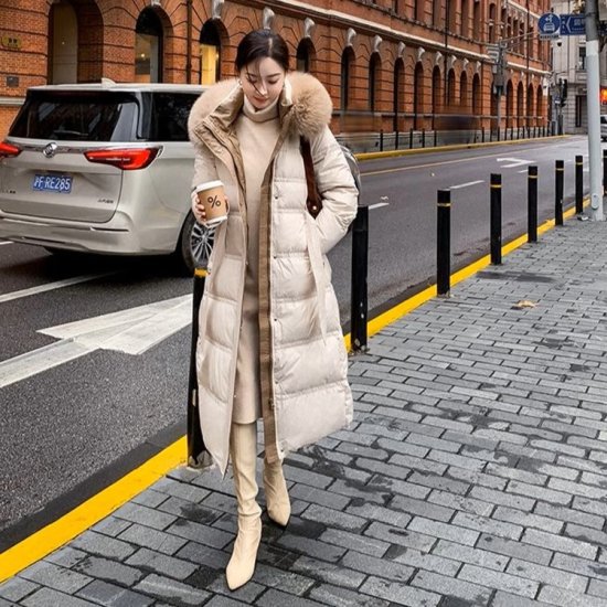 ダウンコート レディース ロングコート ファーフード 長袖 ベルト付き フード付き ボリューム ロング ミディアム ダウンジャケット きれいめ カジュアル あたたか 防寒 オフィス 毛皮 おしゃれ