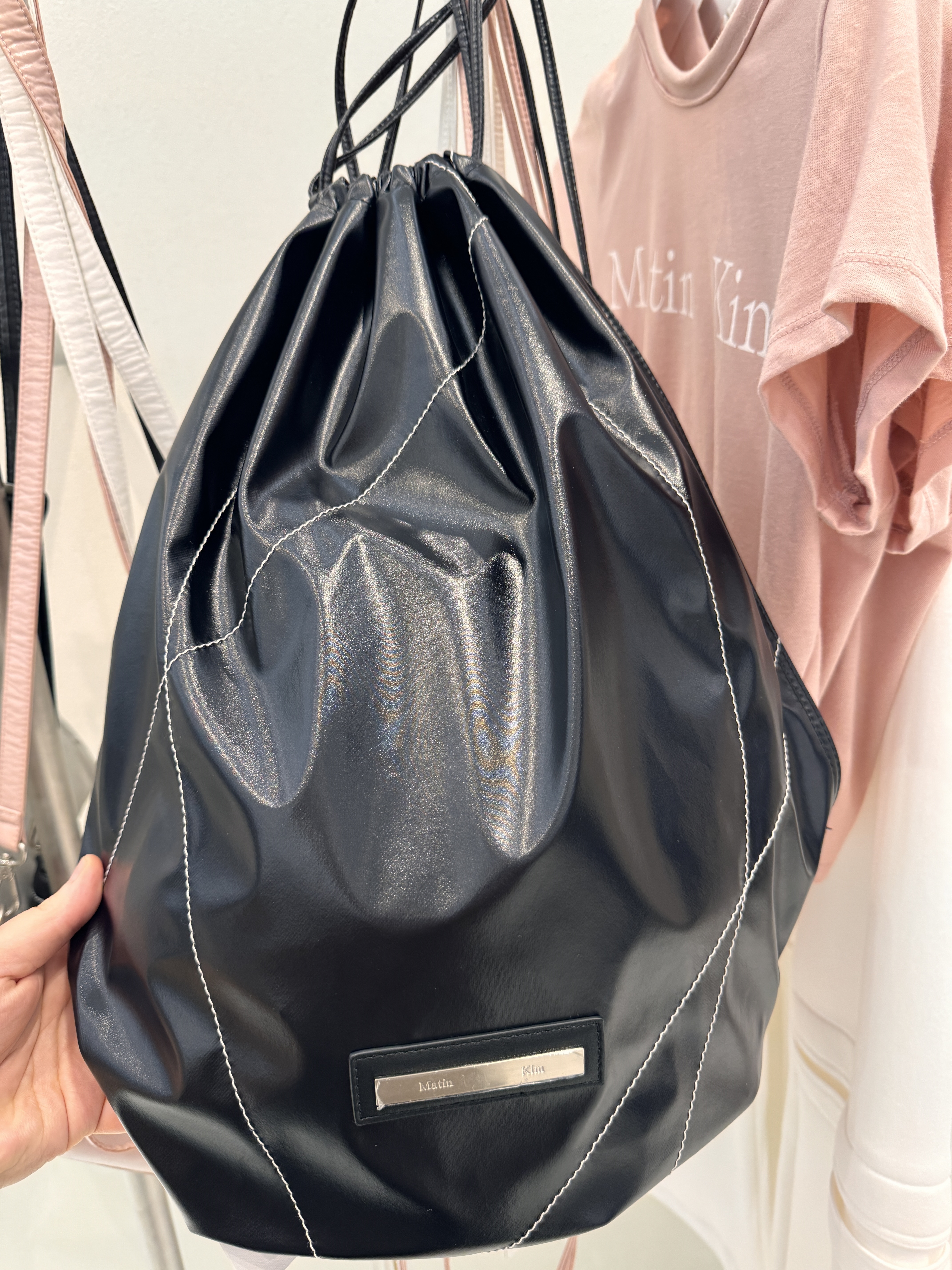 MATIN STRING COATING BACK PACK IN BLACK