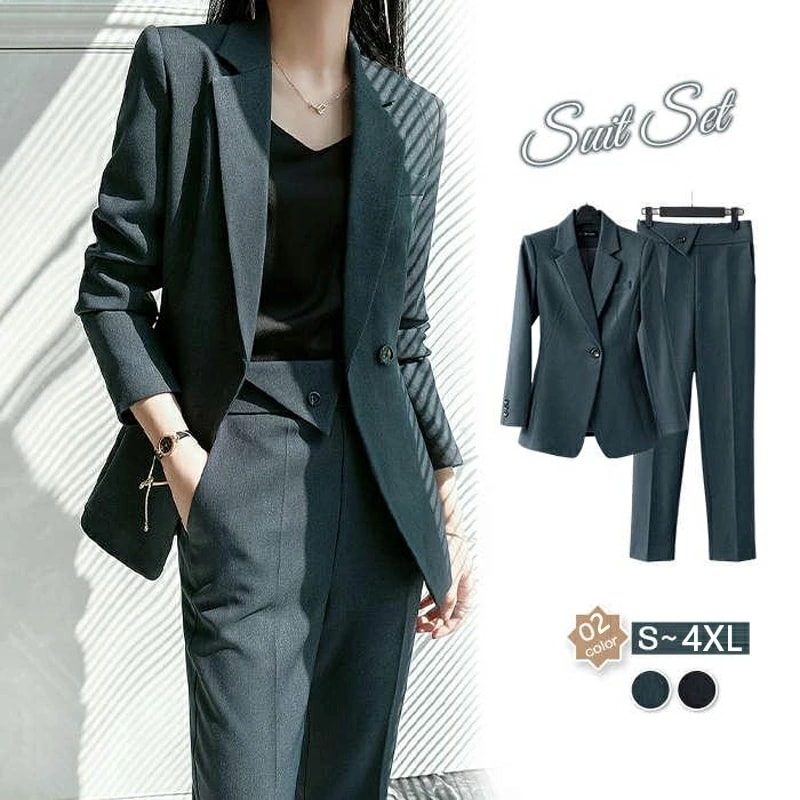 お安く提供スーツ レディース セットアップ パンツ スーツ フォーマル