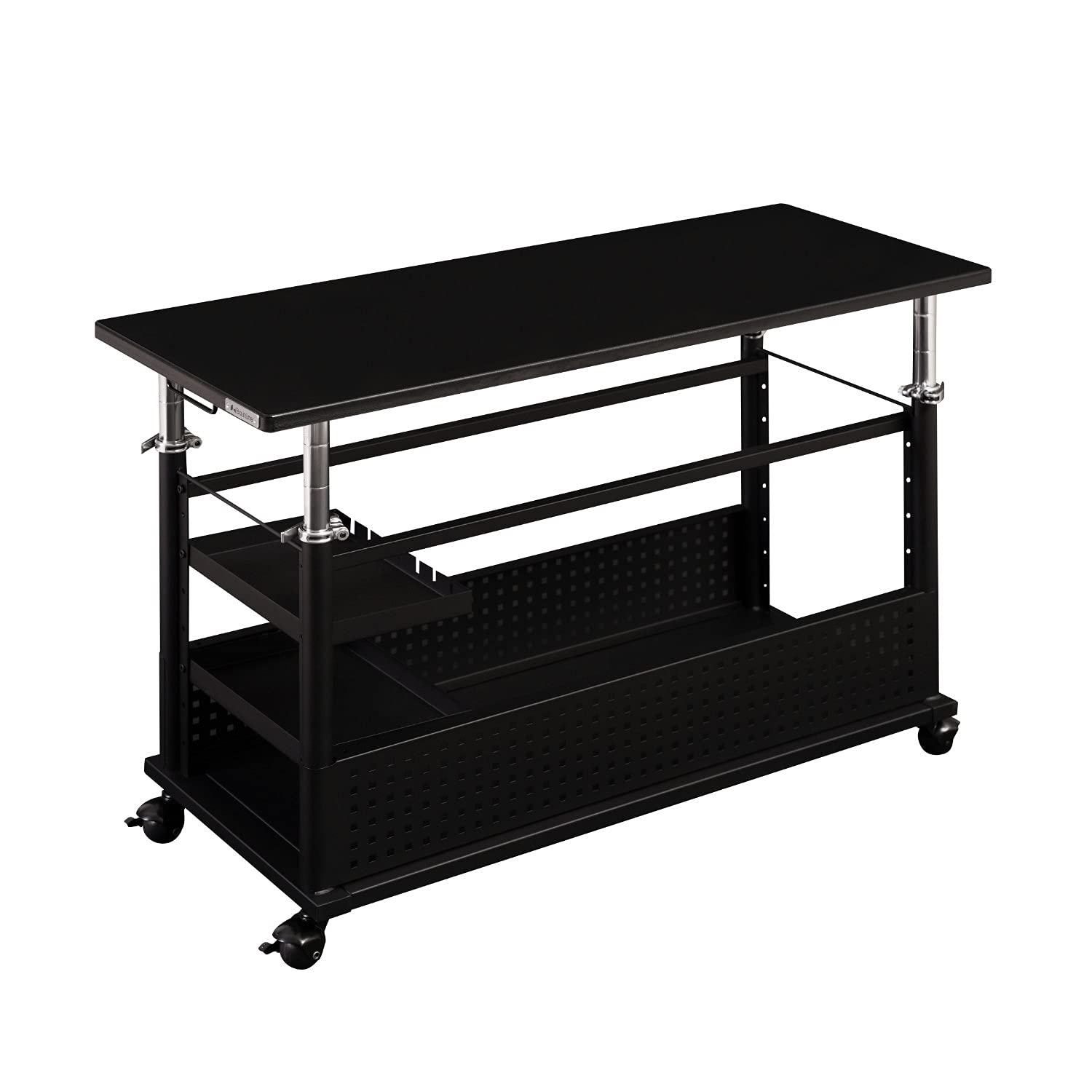 バウヒュッテ ) 昇降式 L字デスク ロング BHD-1000HL-BK 56053