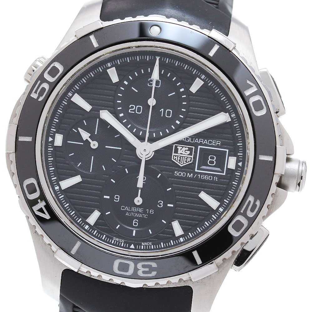 訳あり タグホイヤー TAG HEUER CAK2110 アクアレーサー クロノグラフ デイト 自動巻き メンズ 保証書付き_846712【中古】