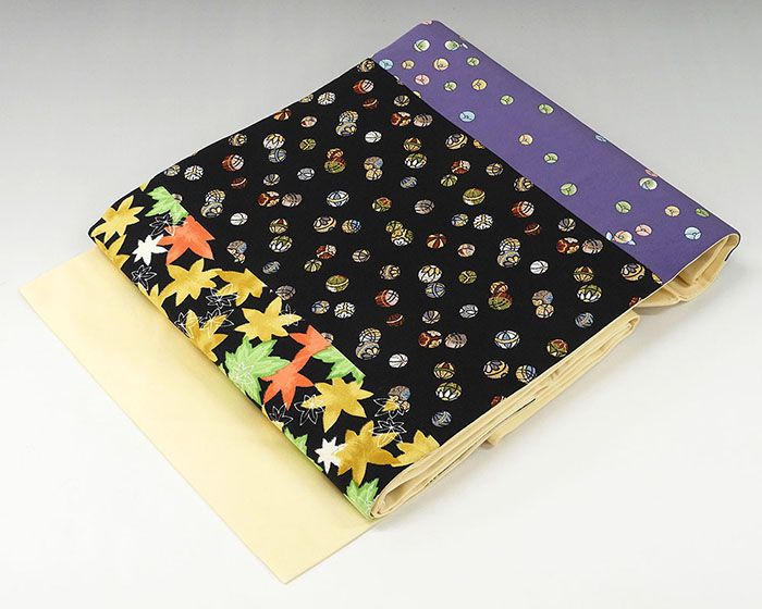 名古屋帯 新品仕立済 正絹 手毬紅葉椿模様 名古屋帯 新品 仕立て上がり h2344