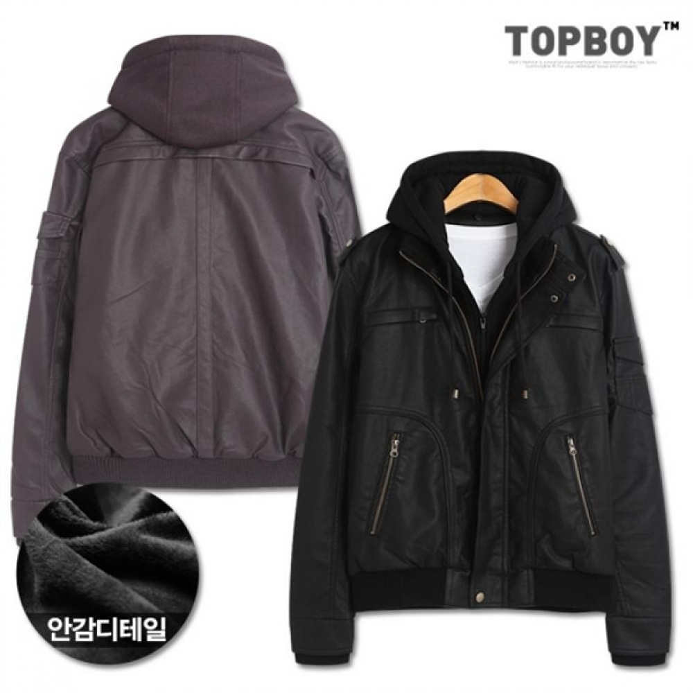 （トップボーイ）スリーブポケットレザージャケット（JW480）