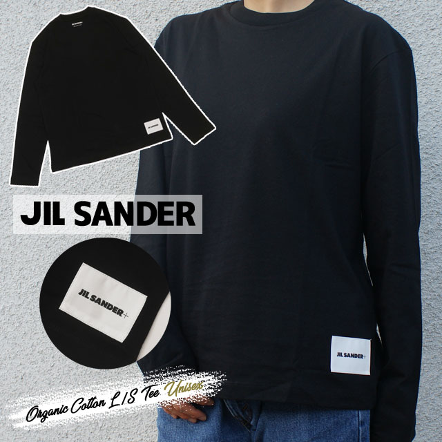 ジルサンダー+ JIL SANDER+ オーガニックコットン 長袖Tシャツ BLACK 202-001261-051