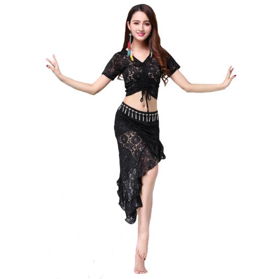 ベリーダンス コスチュームダンス衣装 3点セットトップス スカートスポーツ アウトドア 体操 ダンス