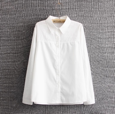レディース トップス シャツ ブラウス 長袖 襟付き 角襟 ストレート フェミニン プリーツ フリル 前開き ボタン 切り替えデザイン 中厚手 大人可愛い シンプル 上品 フォーマル ベーシック 5,042円