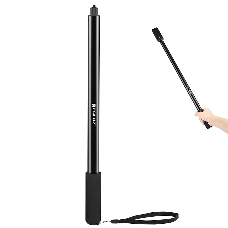 PULUZ Insta360用見えない自撮り棒 バレットタイム 長さ2m & 5段階伸縮自由 セルカ棒 アクションカメラ用自撮り棒 目に見えない 延長一脚ポール 携帯三脚一脚兼用 コンパクト/軽量（2