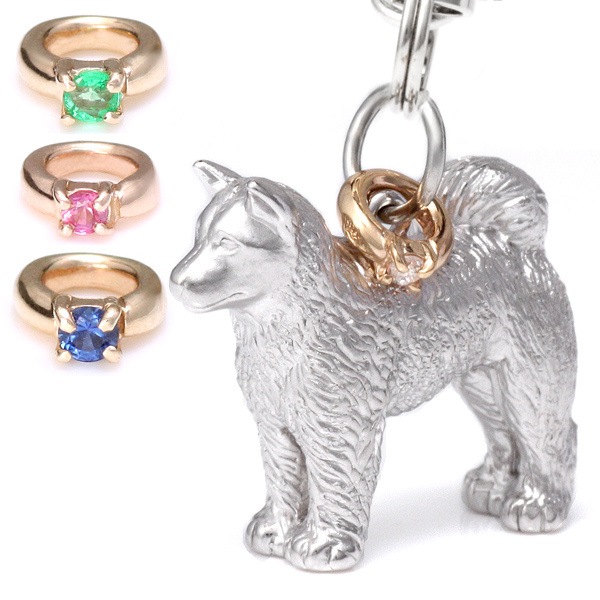 秋田犬 ストラップ 犬 ドッグ 誕生石 犬 楽ギフ_包装