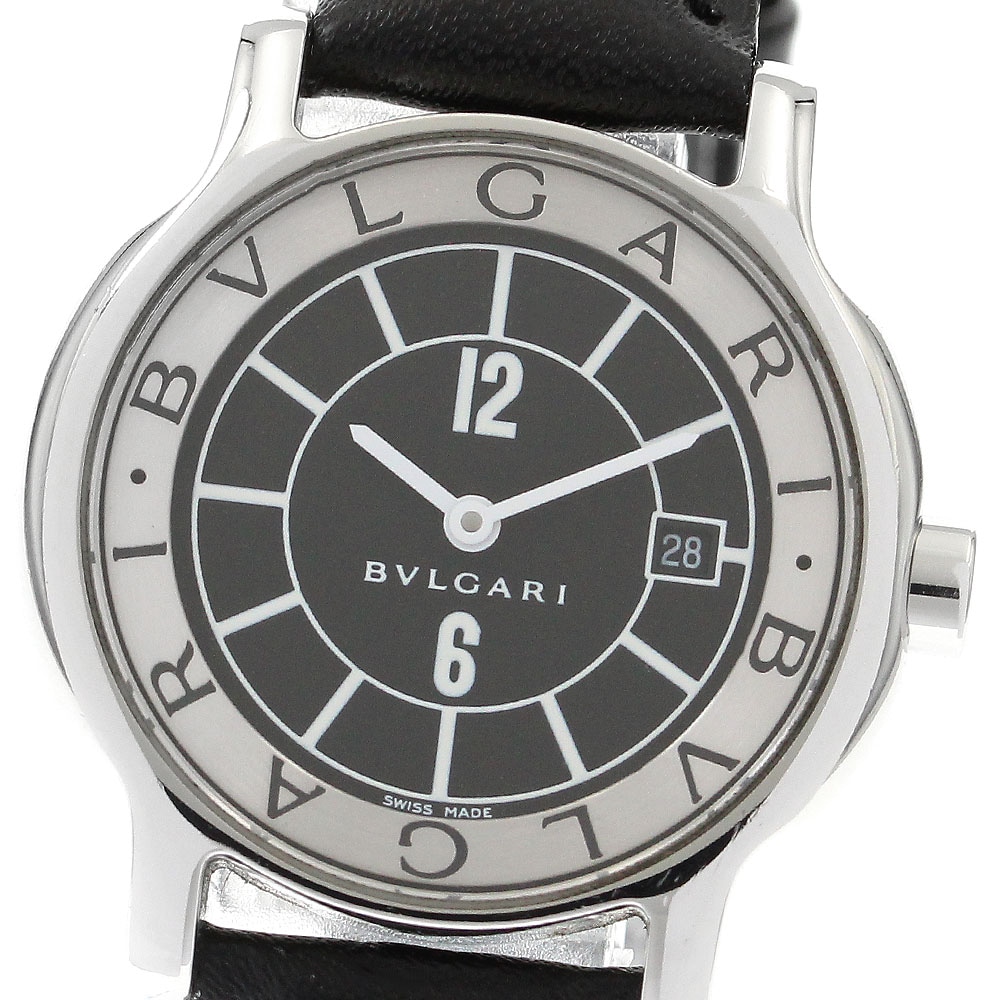 ブルガリ BVLGARI ST29S ソロテンポ デイト クォーツ レディース 保証書付き_898964【中古】
