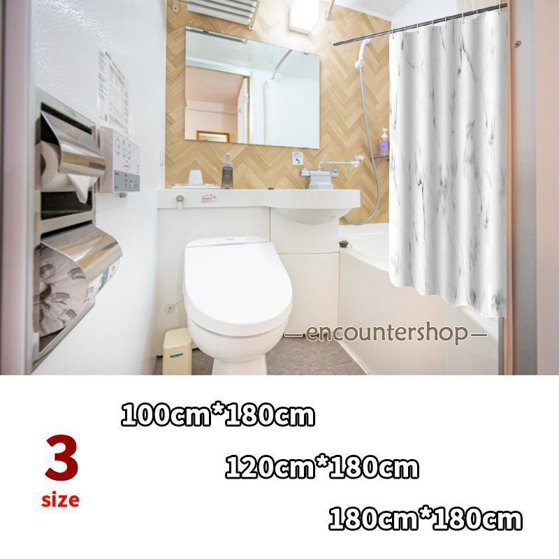 シャワーカーテン 防水 防カビ ユニットバス 浴室カーテン ポテル 目隠し用 厚手 取り付け簡単 風呂カーテン バス用品 リング付属