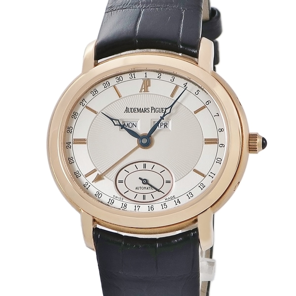 ミレネリー トリプルカレンダー 25816OR/O/0002/01 自動巻き メンズ K18PG無垢 アイボリー バー 楕円形 3年保証 543,840円