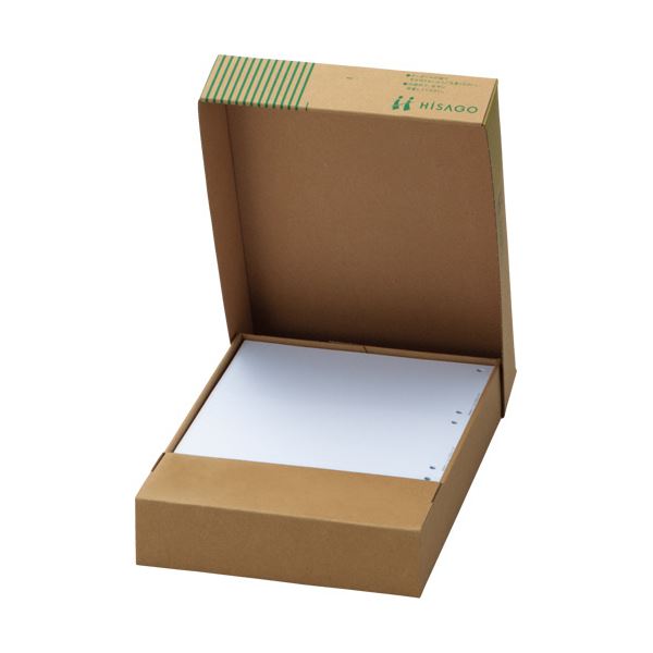 （まとめ）TANOSEEマルチプリンタ帳票(FSC森林認証紙) A4白紙 タテ2面 1箱(500枚) (2セット)