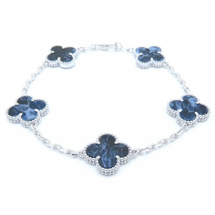 ヴィンテージ アルハンブラブレスレット ピーターサイト 5P VCARP7S400 K18WG/294151【中古】