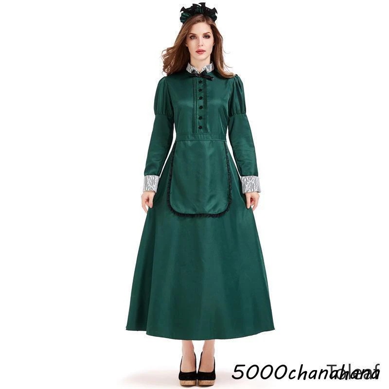 緑 ウェイトレス [本日のセール]コスプレ ゴスロリ 仮装 大きいサイズ コスチューム 洋館メイド メイド服 大人 ロリータ コスプレ衣装 ワンピース メイド 5,215円