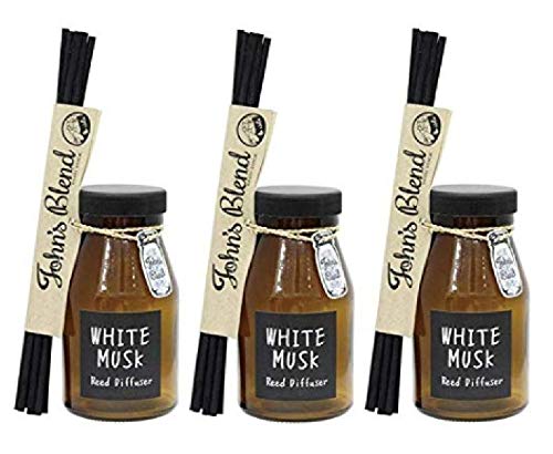 ジョンズブレンド 【3個セット】ノルコーポレーション ルームフレグランス リードディフューザー Johns Blend 140ml ホワイトムス