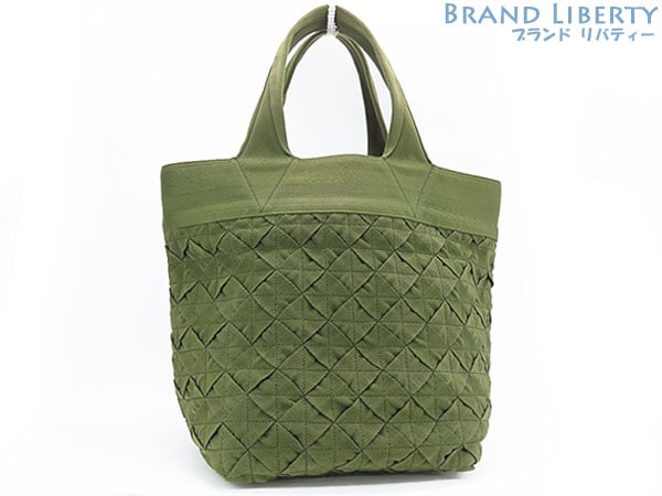 新古品ボッテガヴェネタイントレチャートライトウェビングトートバッグショルダーバッグハンドバッグモスグリーン667277