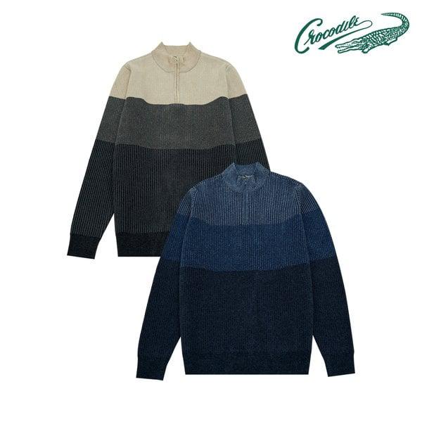 リファイン グラデーション ハーフジップ ニット CDAAAKR4332