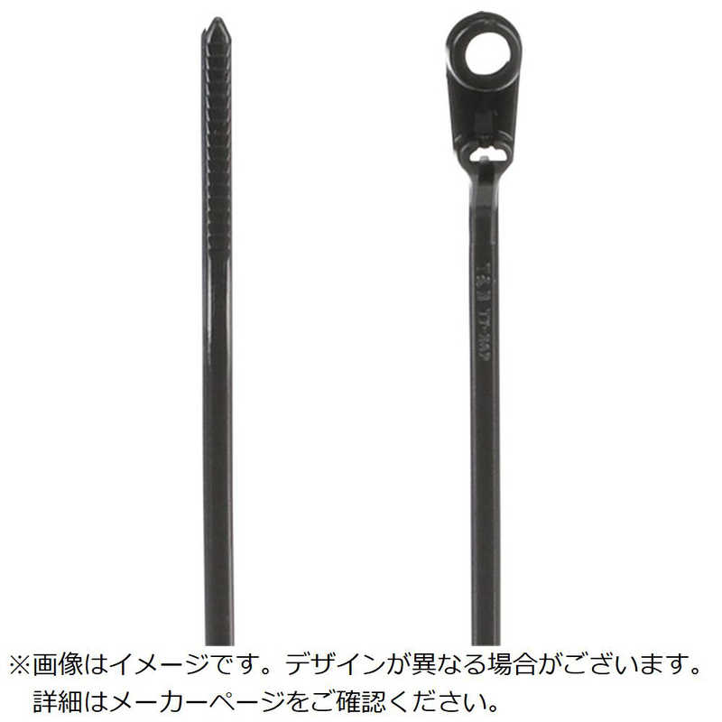 ABB　TY-Rap Ty-Rap(タイラップ)パネル固定用結束バンド耐候(黒色)(小袋)取付穴径5.1mm 幅4.7×長さ199mm 100本入り　TY535MX