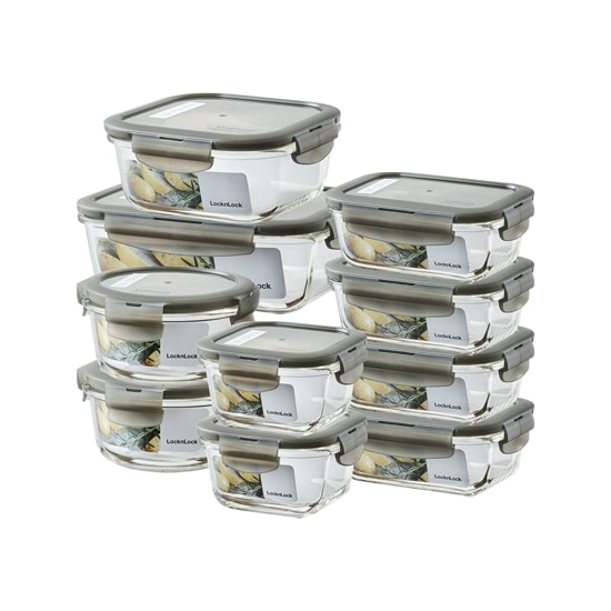 オーブンガラスユーロ耐熱密閉10個セット（HPI821S10N）