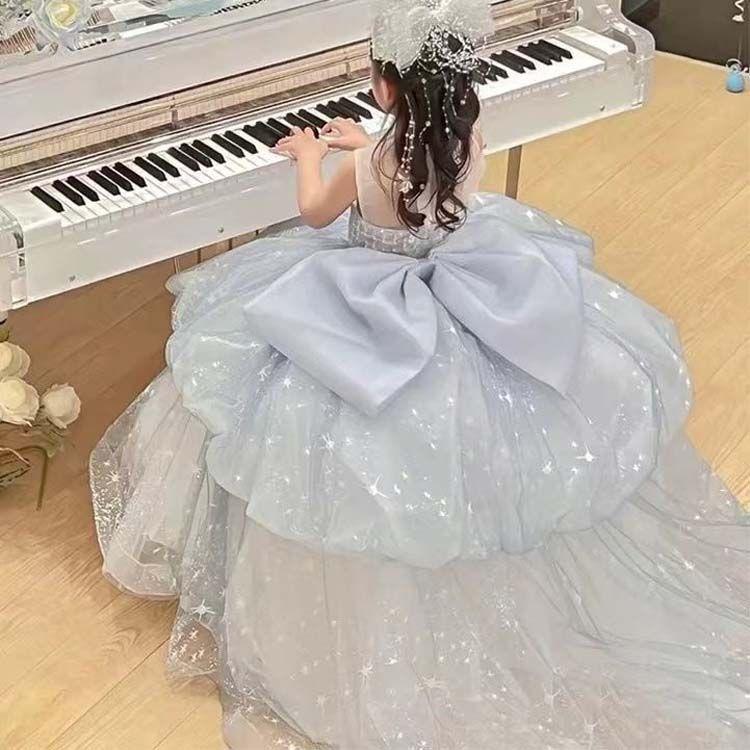 子供ドレス ワンピース キッズ ピアノ発表会 ロング 七五三 ジュニアドレス シャンパン パーティー ワンピース キッズドレス 女の子 ピアノ発表会 ドレス 子供
