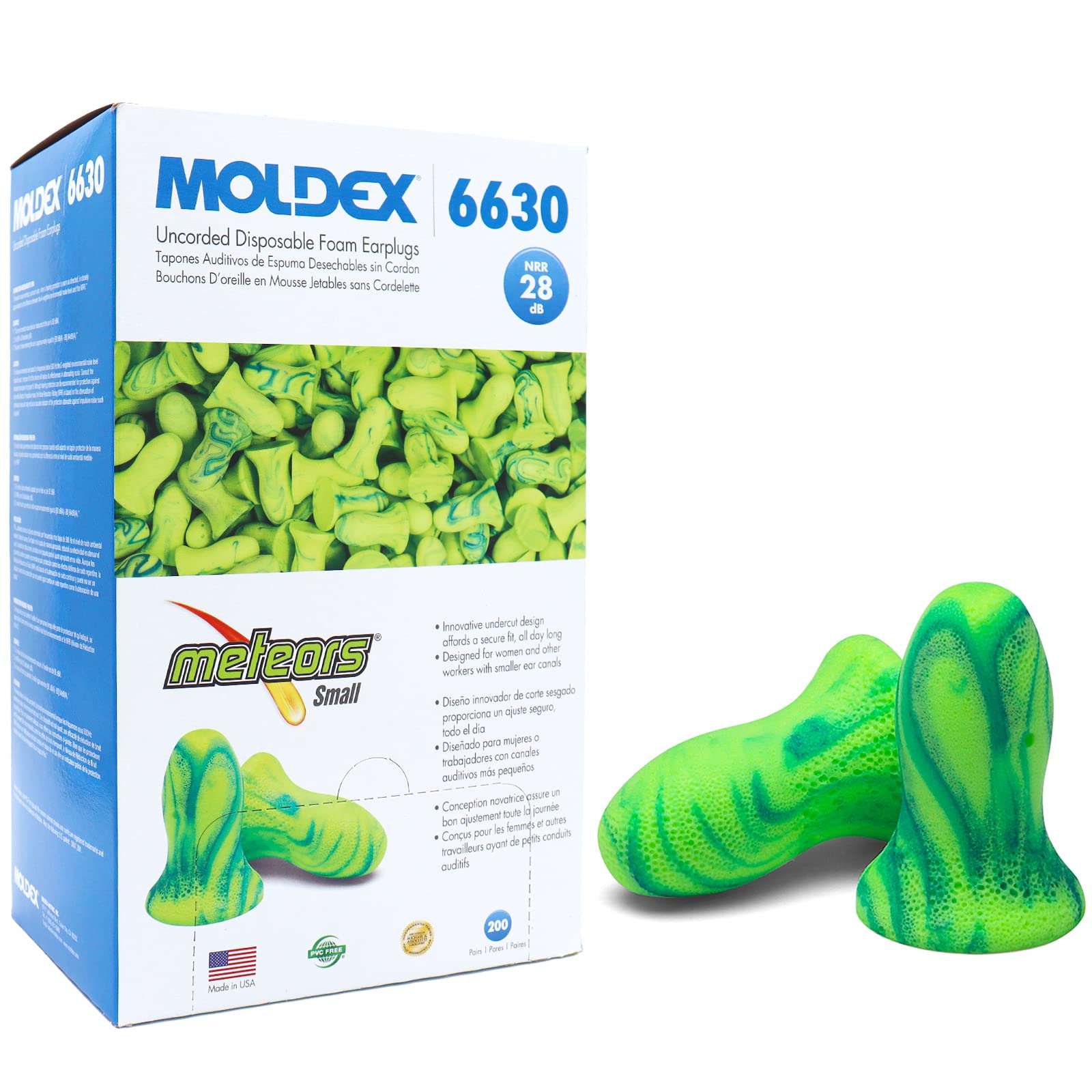 MOLDEX(モルデックス) メテオスモール 約200ペア 6630 耳栓 遮音 睡眠用 いびき 安眠グッズ