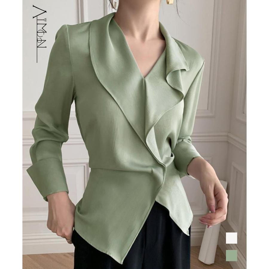 スキッパーブラウス 長袖 レディース 4,617円