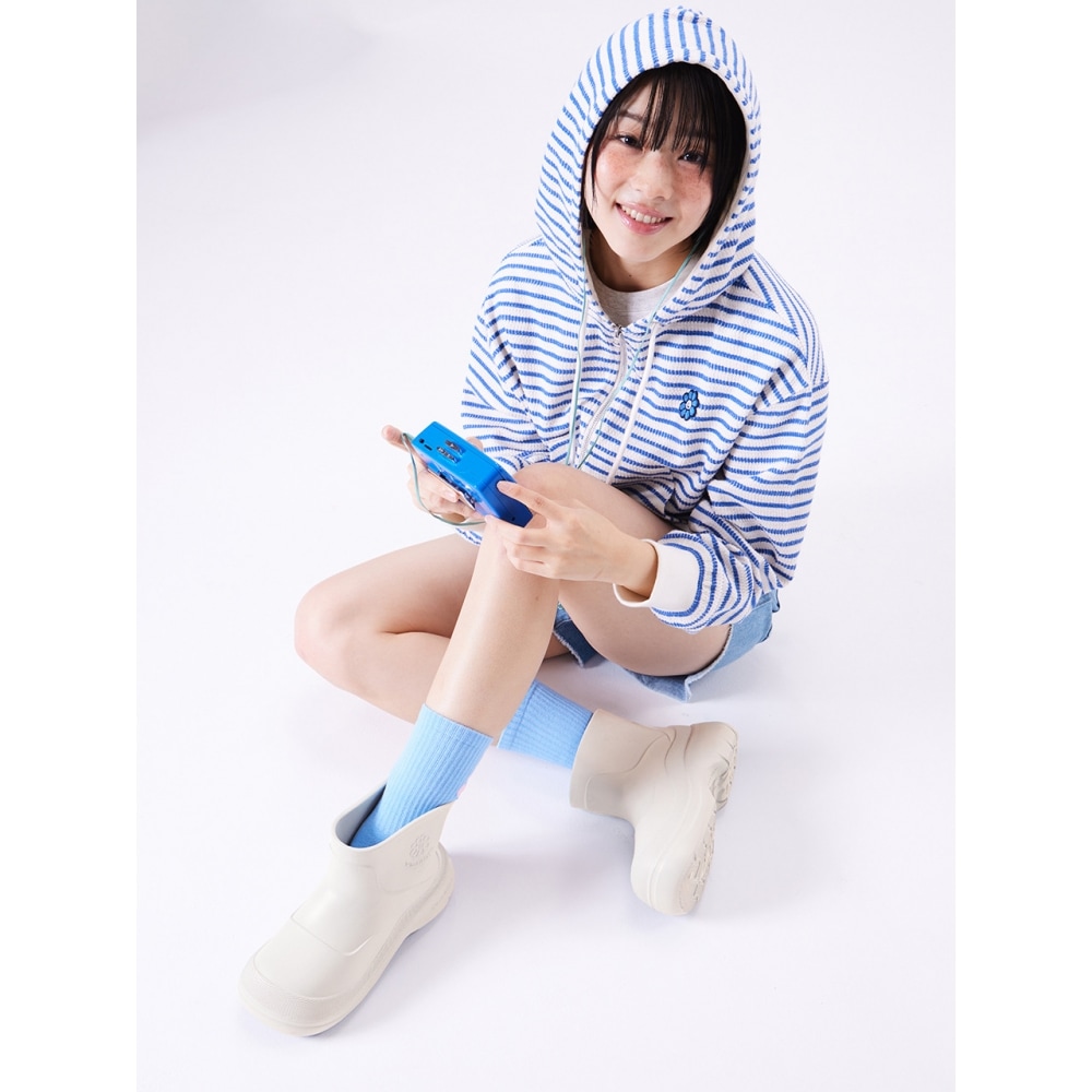 whtitisnt フローリーレインブーツエクリュ