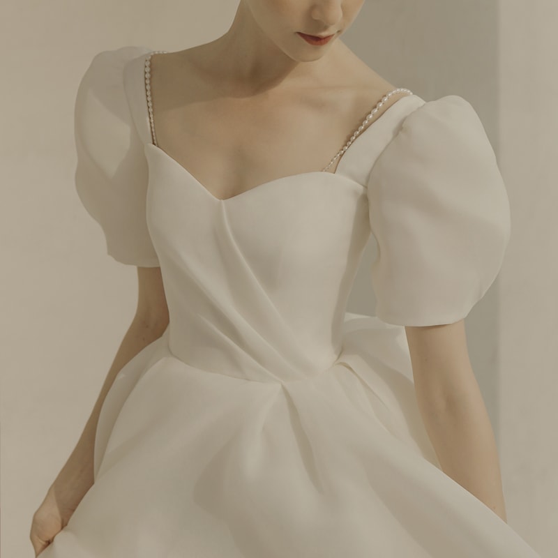 森系ウェディングドレス 二次会ドレス 花嫁 結婚式 披露宴 Aラインドレス ブライダルドレス ロン