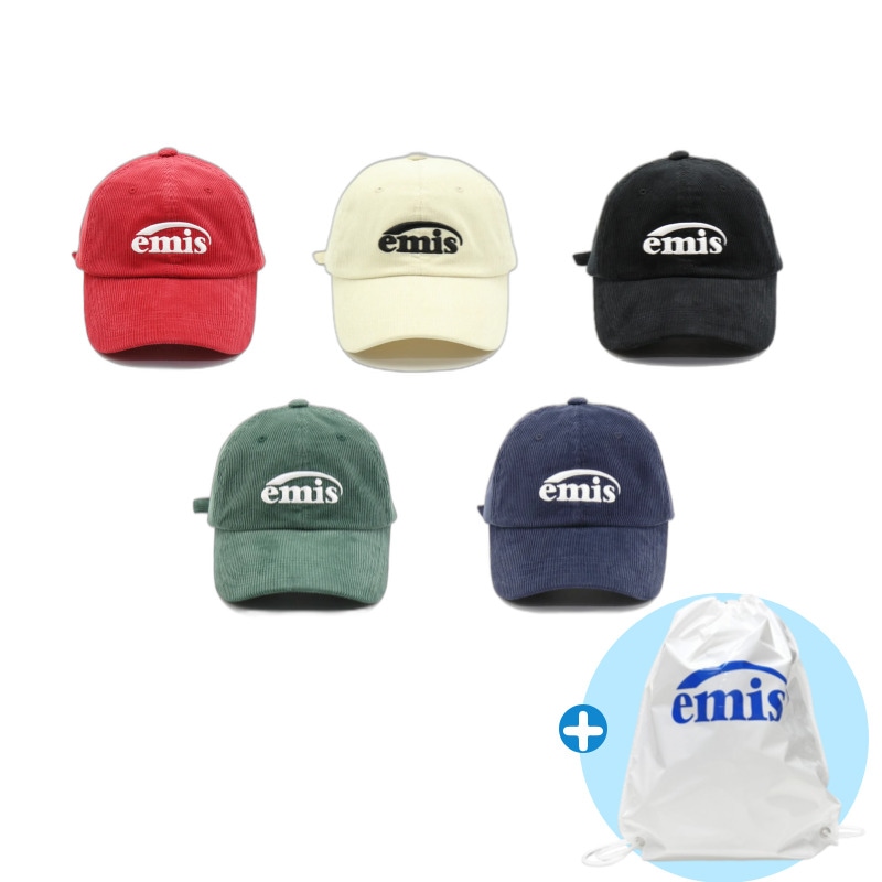 [JISOO着用][ストリングバックパック贈呈] NEW LOGO CORDUROY CAP(5カラー）/ヘアピンをします