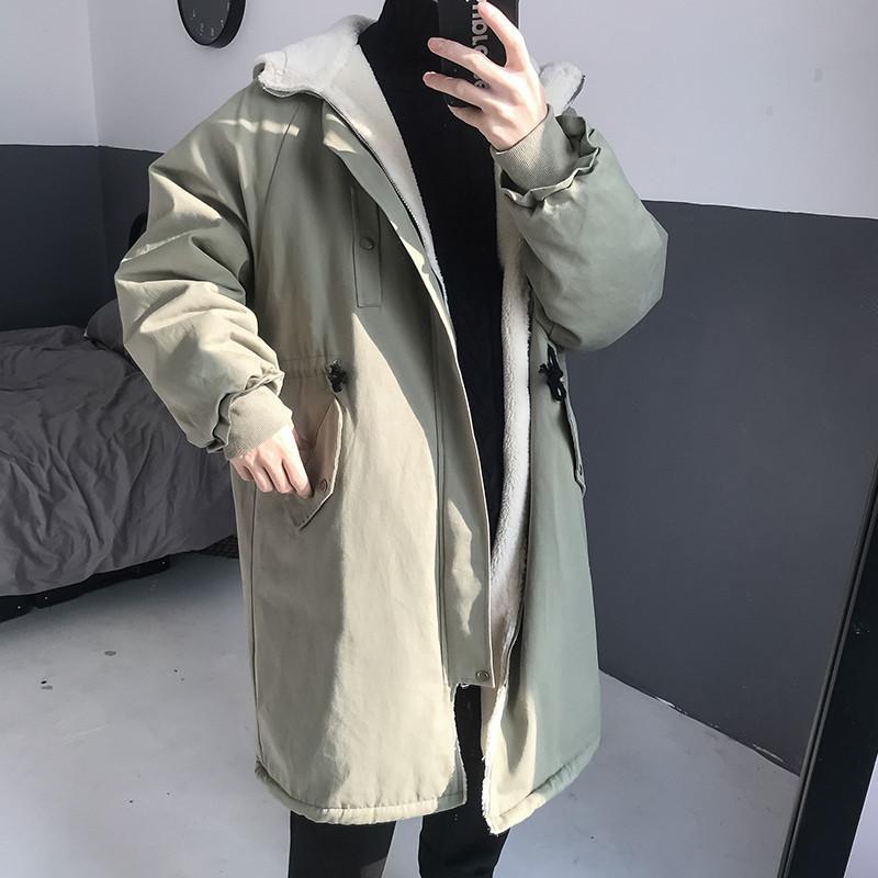 中綿コート メンズ ダウンコート ダウンジャケット ロング フード付き 無地 カジュアル 厚手 アウトドア 冬服 保温 防風 通勤通学 コーデ 普段着