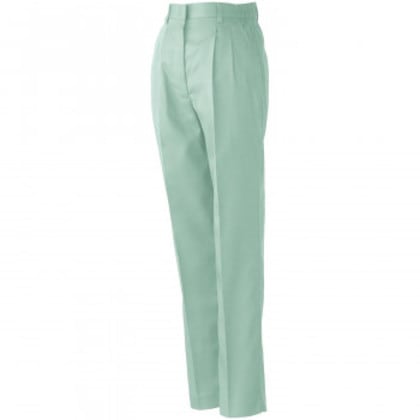 桑和 420 レディースツータックスラックス Lサイズ モスグリーン(107)