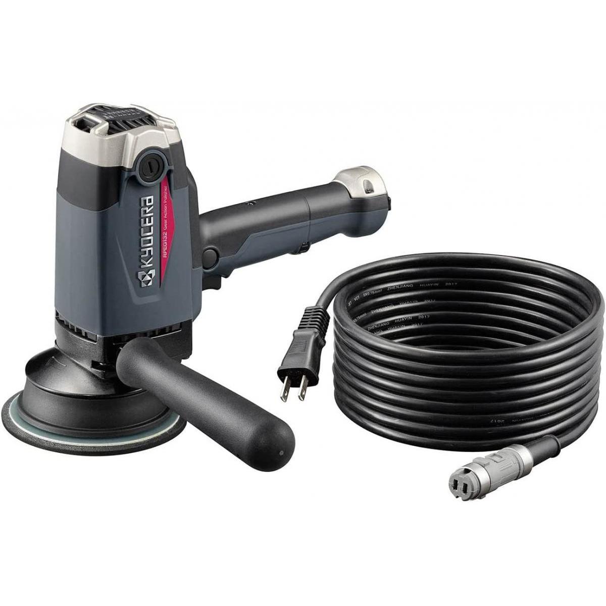 京セラ 旧リョービ ポリッシャー 脱着式コードつき RPEG132 電子ギヤアクション 変速ダイヤル付
