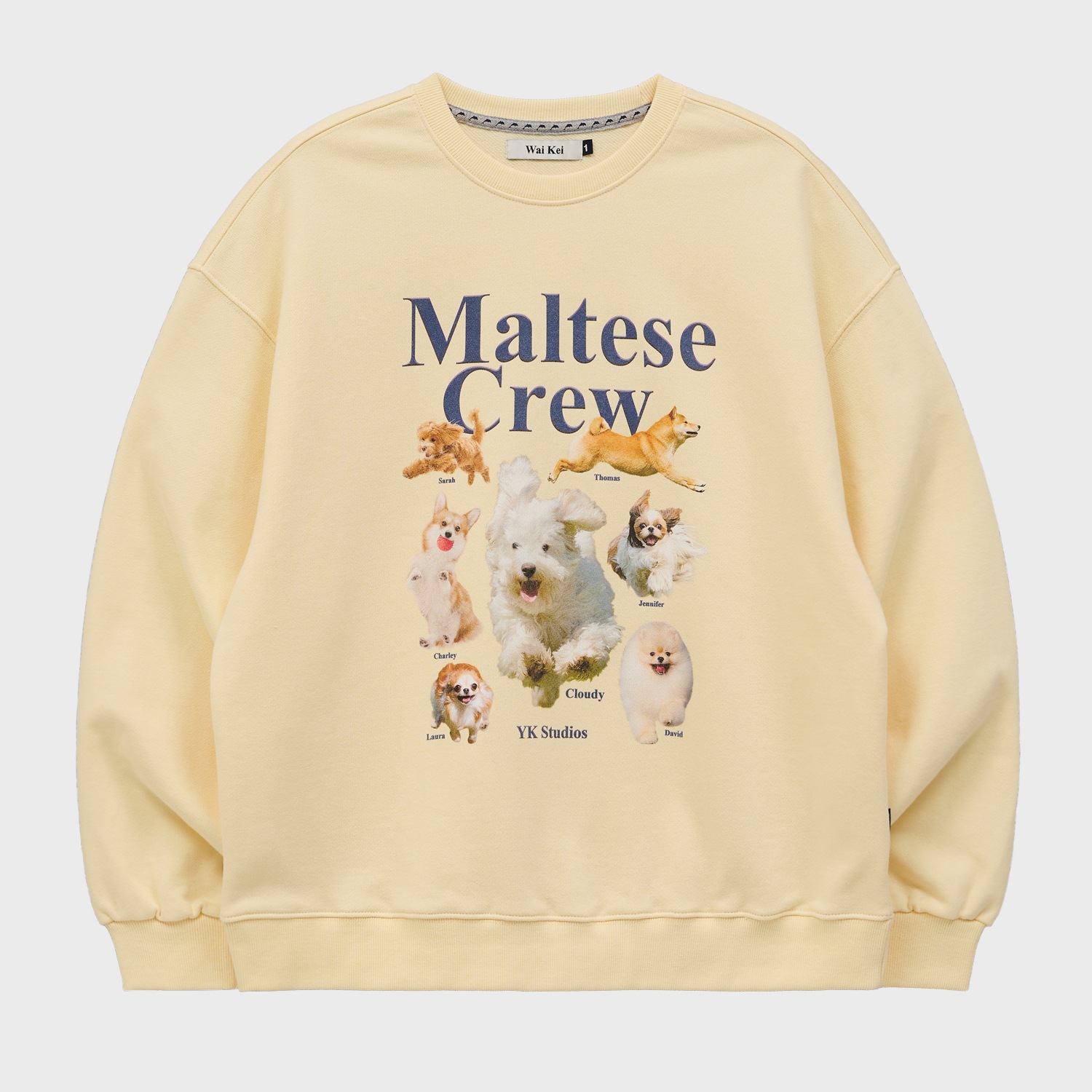 Maltese Crew Sweatshirt LIGHT YELLOW
