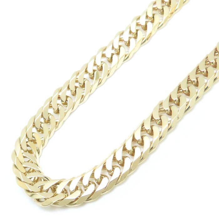 喜平ネックレス K18YG イエローゴールド 6面 ダブル 40cm 30.6g/76082【中古】