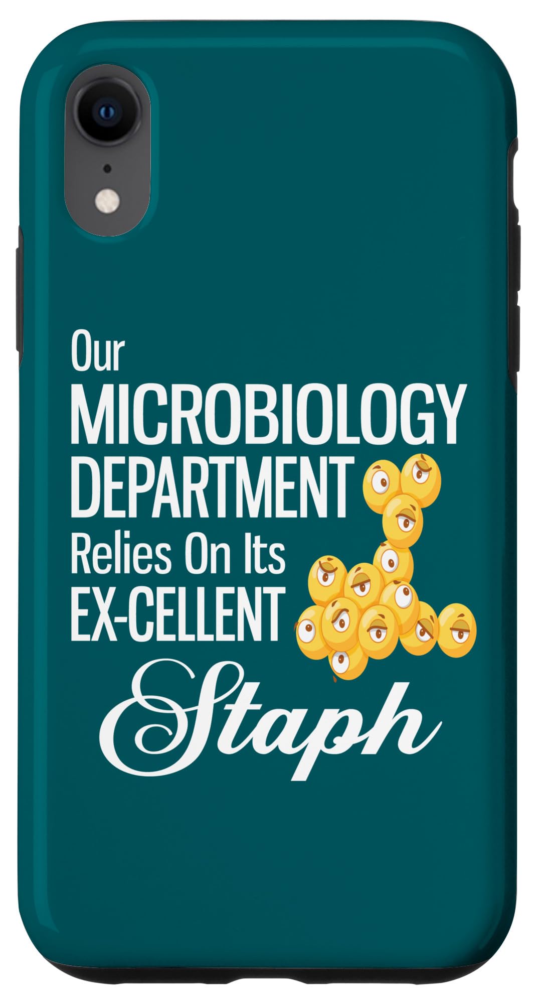 当社の微生物学部門は元細胞ブドウ球菌に依存しています スマホケース iPhone XR 用