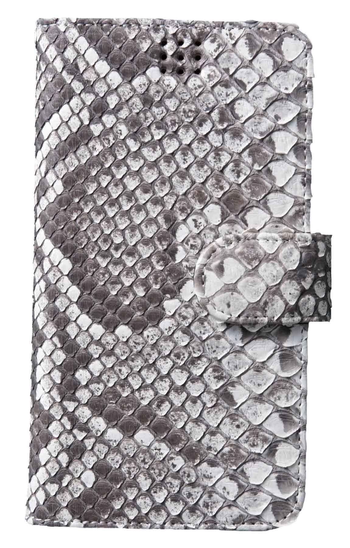 iPhone XS MAX 手帳型スマホケース リアルホワイトパイソン ホワイト