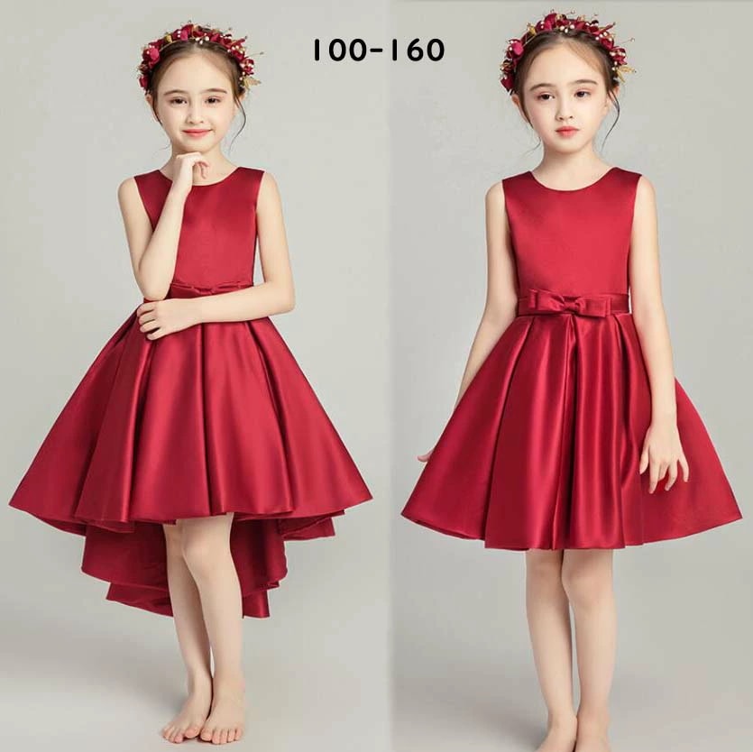 女の子ドレス 子供用 フォーマルドレス ベビードレス パーティドレス レッド 子供ドレス ロングドレス 膝丈 フラワーガール 結婚式ドレス ワンピース プリンセスドレス 赤ちゃん ドレス 子供服 可愛