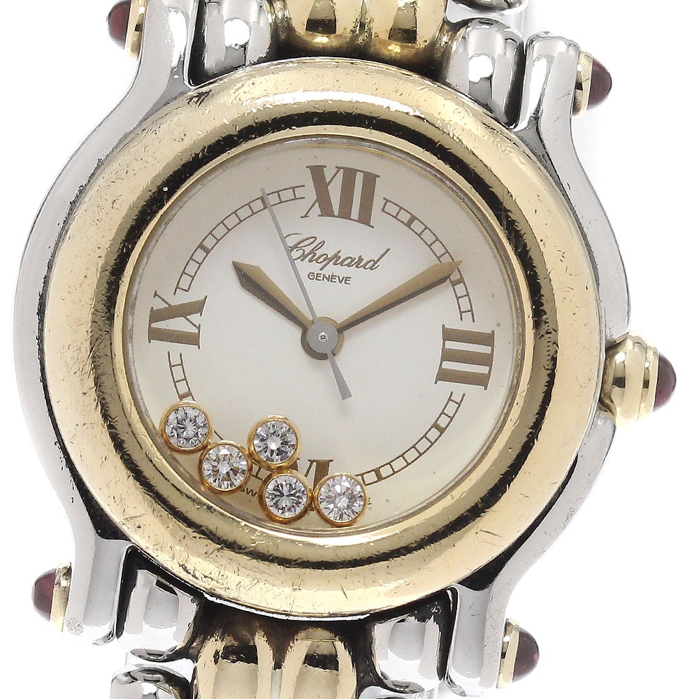 ショパール Chopard 27/8278-21 ハッピースポーツ 5Pダイヤ クォーツ レディース _914817【中古】