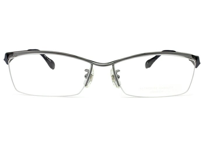 メガネ kh9178 c.2 ライトグレー/グレイッシュネイビー kh5 ナイロール ハーフリム スクエア 鼻パッド
