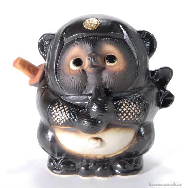 信楽焼 髑髏 Dokuro 陶器 置物 黒 スカル ドクロ 2個