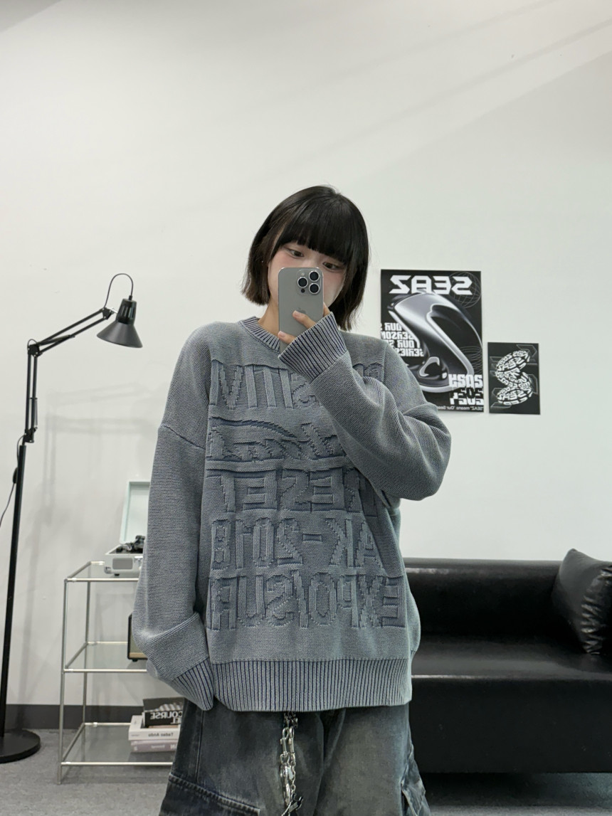[SEAZ] ピグメント リセット ニット マンツーマン Tシャツ