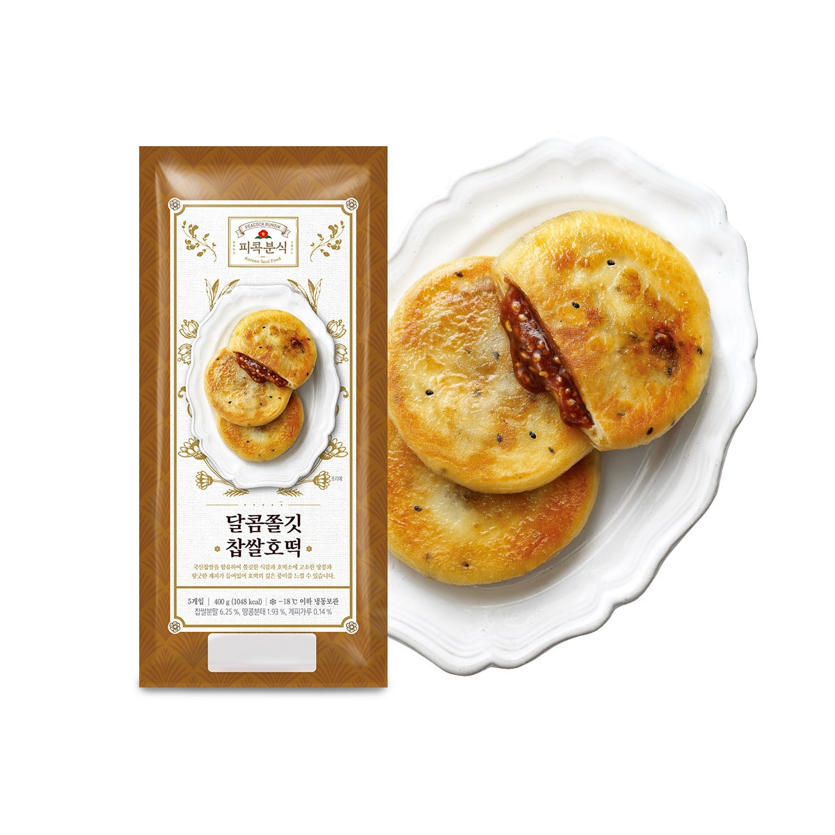 甘くてモチモチ もち米ホットク 400g (80g x 5個入り) 5個(計25個入り)