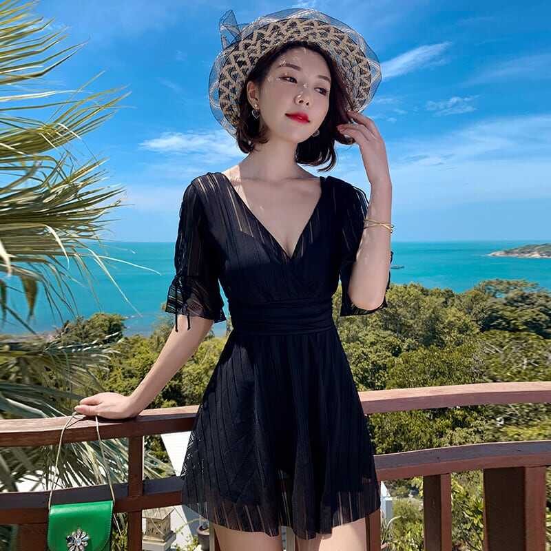 水着 体系カバー水着 ワンピース フリル 谷間魅せ 盛れる かわいい 大人可愛い きれいめ セクシー シンプル カジュアル ナチュラル ゴージャス 華やか 大人 大人っぽい おしゃれ お洒落